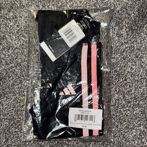 Adidas Black and Pink Track Pants